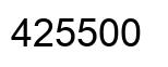 Number 425500 black image