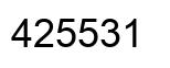 Number 425531 black image