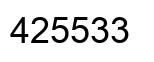 Número 425533 imagen negro