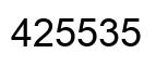 Número 425535 imagen negro