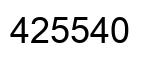 Número 425540 imagen negro