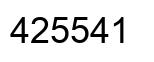 Número 425541 imagen negro