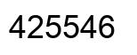 Number 425546 black image