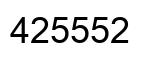 Number 425552 black image