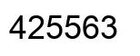 Number 425563 black image