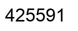 Number 425591 black image