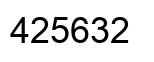 Number 425632 black image