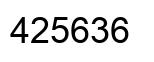 Number 425636 black image