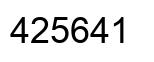 Number 425641 black image