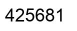 Number 425681 black image