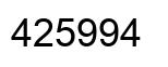 Número 425994 imagen negro
