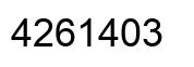 Número 4261403 imagen negro