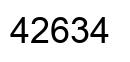 Number 42634 black image