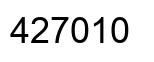 Number 427010 black image