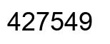 Number 427549 black image