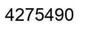 Number 4275490 black image