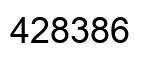 Number 428386 black image