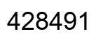 Number 428491 black image