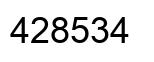 Number 428534 black image