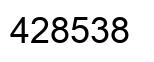 Number 428538 black image