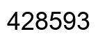 Number 428593 black image