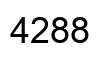 Número 4288 imagen negro