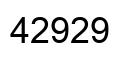Número 42929 imagen negro