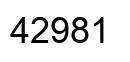 Number 42981 black image