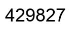 Number 429827 black image