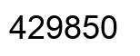 Number 429850 black image