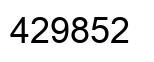 Number 429852 black image