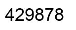 Number 429878 black image