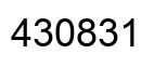 Number 430831 black image