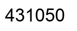 Number 431050 black image