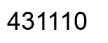 Number 431110 black image