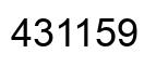 Number 431159 black image