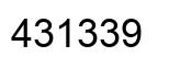 Number 431339 black image