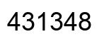 Number 431348 black image