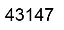 Number 43147 black image