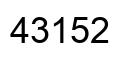 Number 43152 black image