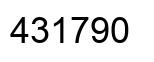 Number 431790 black image