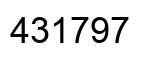 Number 431797 black image