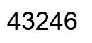 Number 43246 black image