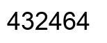 Number 432464 black image