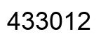 Number 433012 black image
