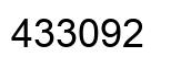 Number 433092 black image