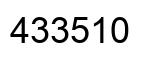 Number 433510 black image