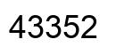 Number 43352 black image