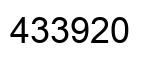 Number 433920 black image
