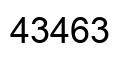 Número 43463 imagen negro